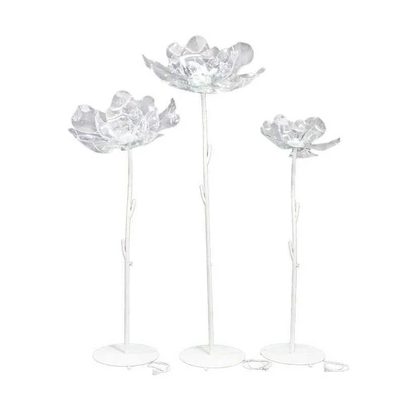 Wedding props luminous acrylic crystal flower window decoration wedding arrangement road guide ornament shopping mall beauty