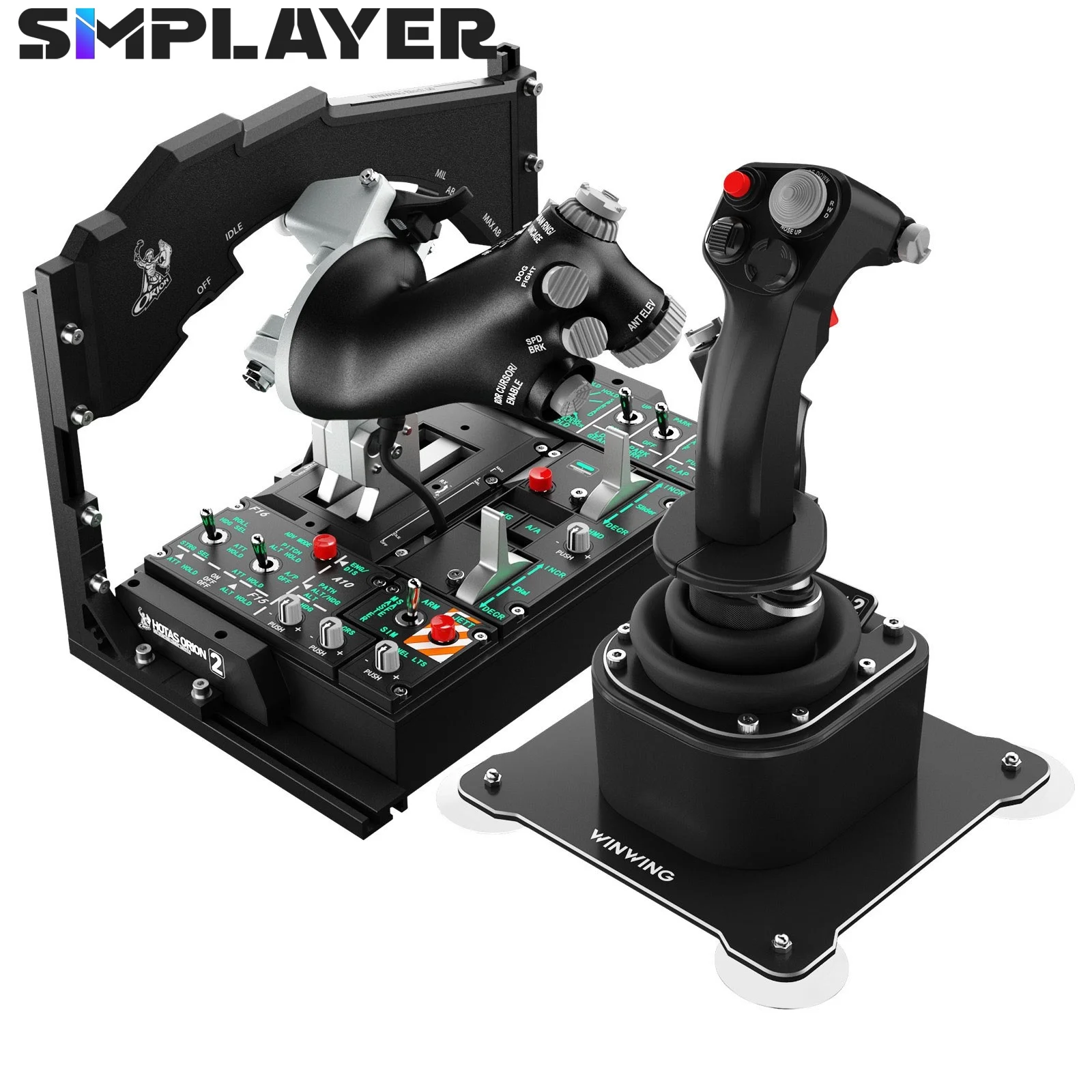 

Simplayer WINWING Orion2 Flight Game Simulator ViperAce EX Metal Throttle with ViperAce Metal Joystick Base and Grip (None Shake