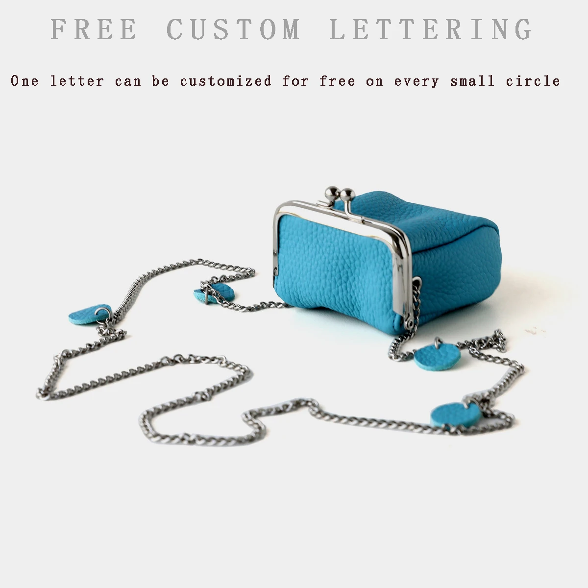 

Genuine leather mini clip bag 2025 new niche design free initials cowhide lipstick key coin wallet women's chain crossbody bag