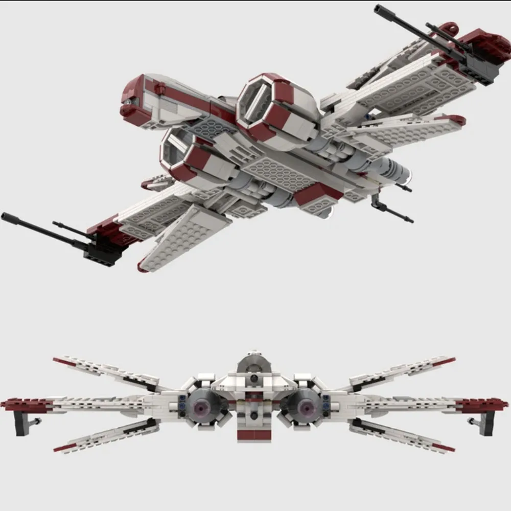 ARC-170 Starfighter Zmontowany Zestaw Klocków V-Wing 75402 Kompatybilny z Lego, Idealny na Prezent Świąteczny