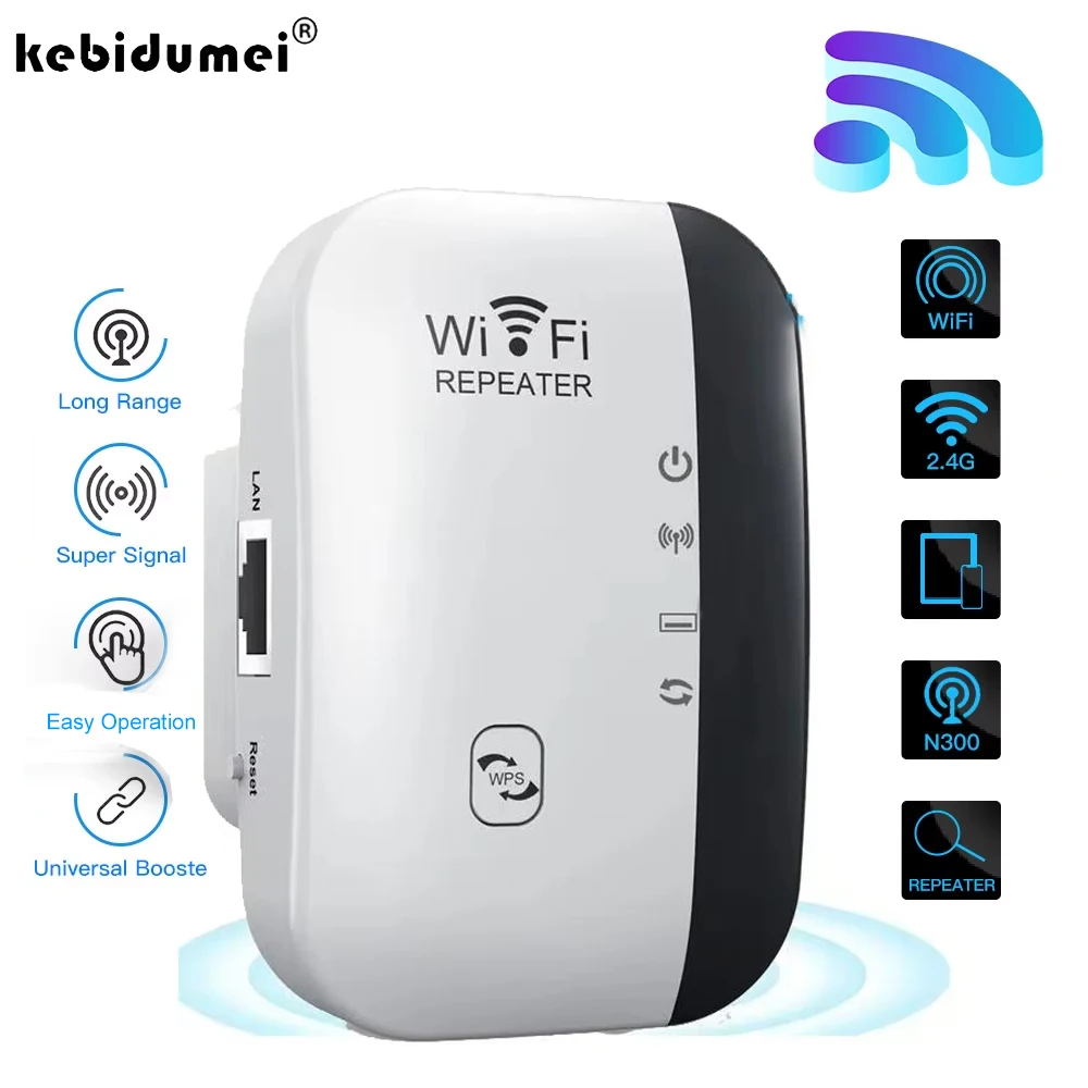 

300Mbps Wireless WIFI Repeater 2.4G Router Wifi Range Extender Wi-Fi Signal Amplifier 802.11N Network Card Adapter for PC