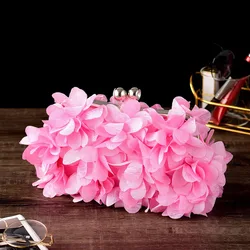 Flowers Clutch Bag Women Wedding Dress Handbag Bride Evening Bags Floral Small Purse Chain Luxury Champagne Shoulder Bag XA713H