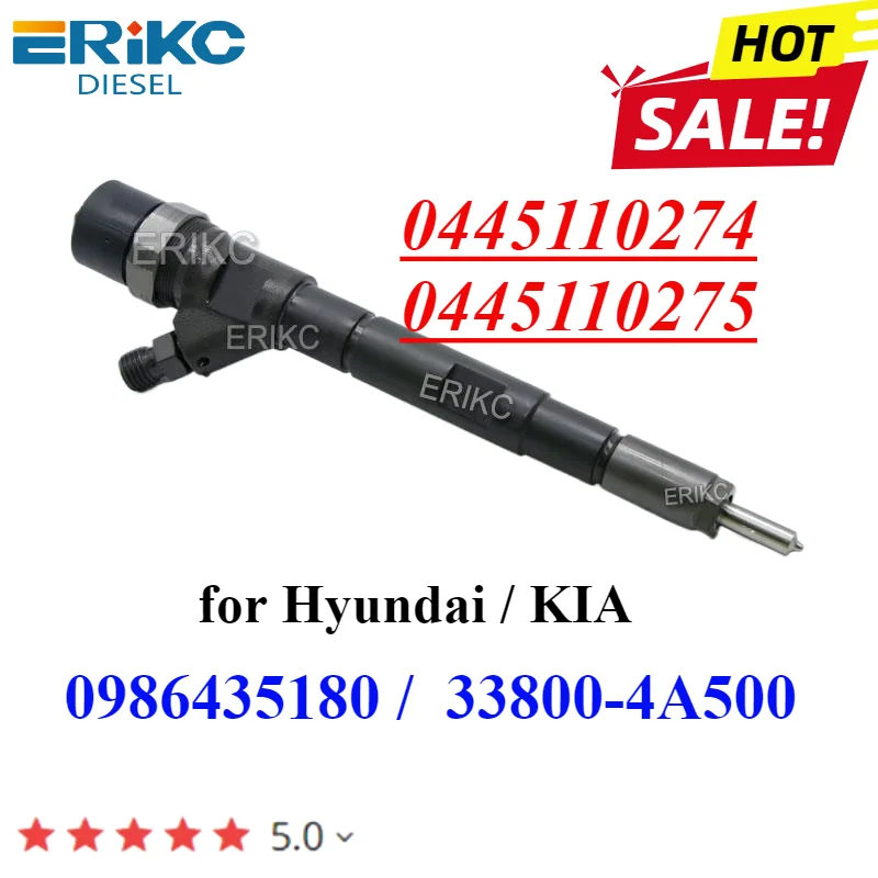 0445110275 New Diesel Fuel Injector Nozzle 0445110274 33800-4A500 for Hyundai Starex H1 I800 ILoad / KIA 0986435180