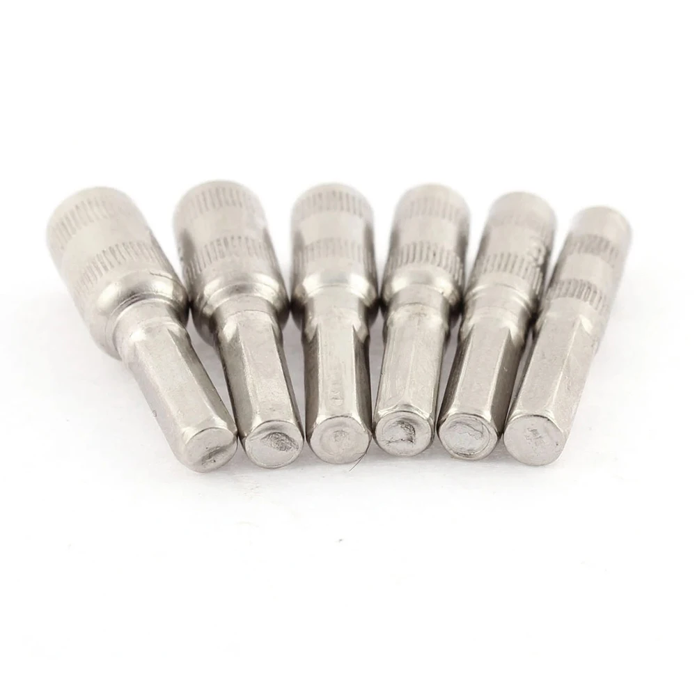 6pcs 6 Point Hex Socket H4 Hex Shank Nut Driver Screw Metric Driver Tool Drill Bit 2.5mm 3mm 3.5mm 4mm 4.5mm 5mm Nut Setter Bits