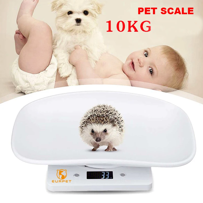 EUR PET 10kg Electronic Digital Animal Pet Platform Scales Weighing Scales For Cat Dog Small Pet Scale