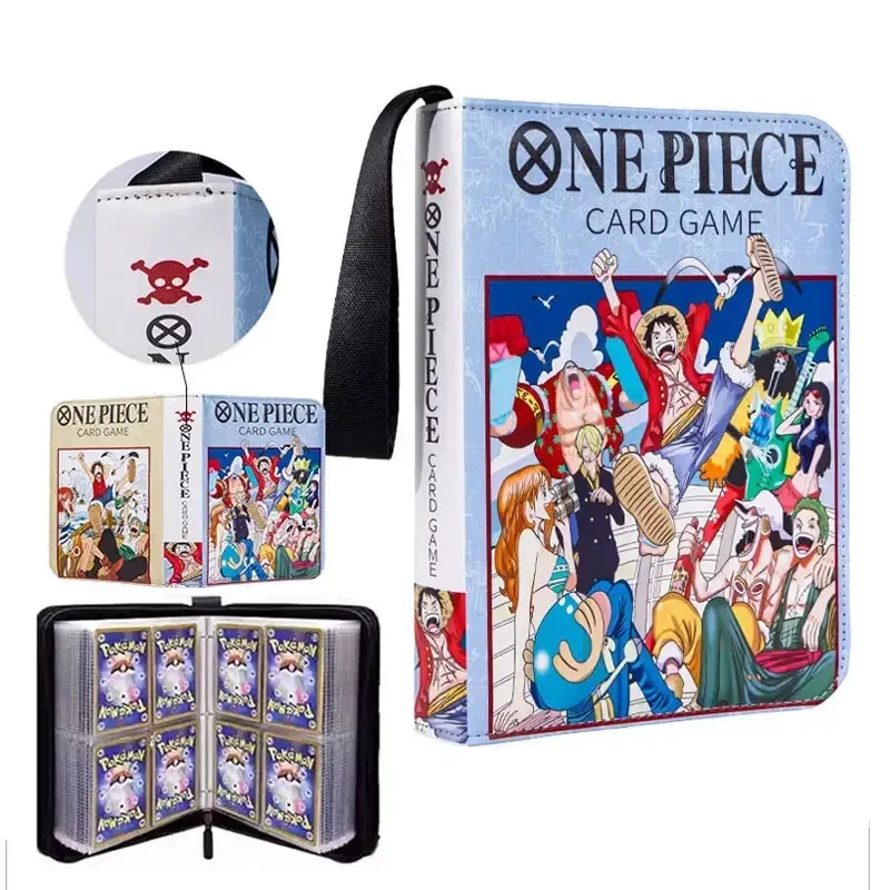 400PCS ONE PIECE Card Album Book TCG Series 3 Card High-capacity 4 Grid Zipper Collection Book Storage Book Boys Birthday Gifts