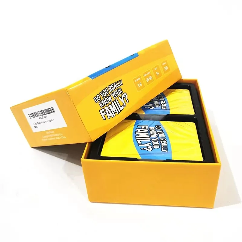 لعبة بطاقات الترابط العائلية - لعبة الطاولة للأطفال والكبار 200 بطاقة سؤال - هدية مثالية لعبة تجمع الأسرة للأطفال