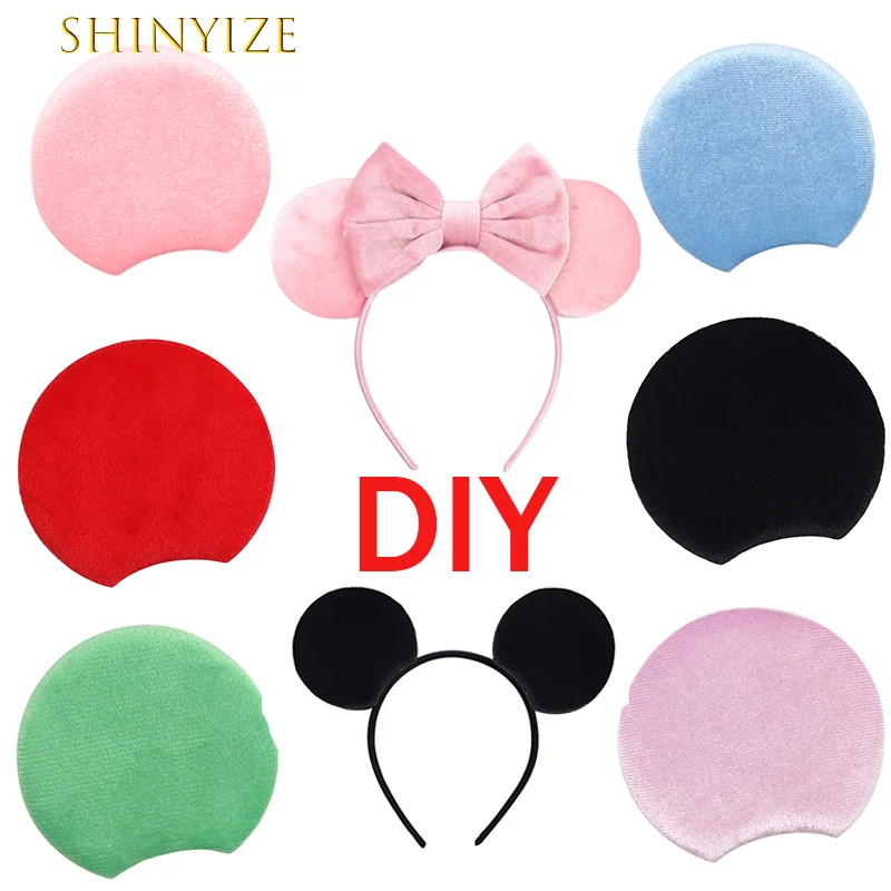 

New 10Pairs/Lot Hot Sales Sequins 3.3"Mickey Mouse Ears For Cartoon Character Headband Featival Party DIY Hair Accessories Gift