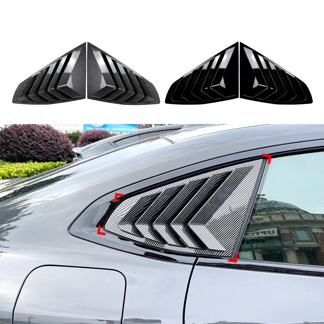 Rear Window Quarter Side Shutter Louvers Car Stickers Trim Cove Air Vent  for BMW 4 Series Gran Coupe G26 2020+ Auto Accessories