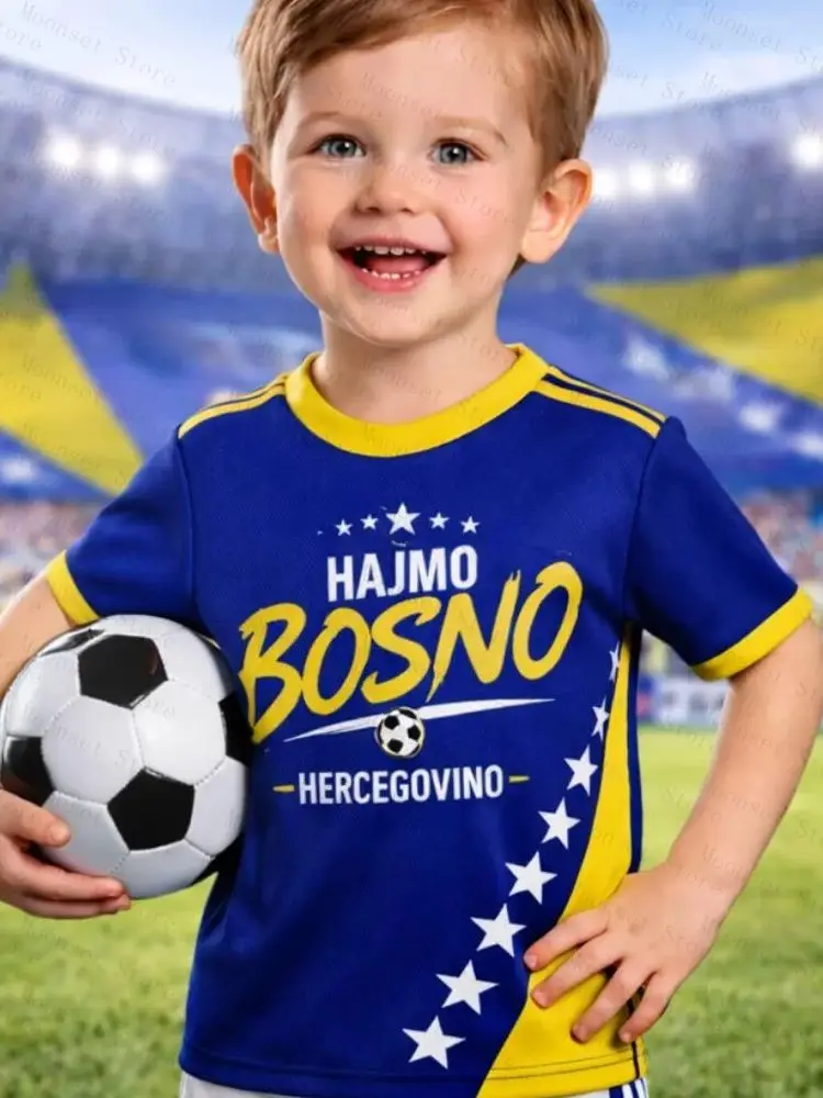 Bosnië Zmajevi Voetbal Competitie Shirt 2026 Mali Zmajevi Bosnische Voetbal Kinderen Wedstrijd Outfit Balkan Sport Fan Volwassen T-shirt - afbeelding 2