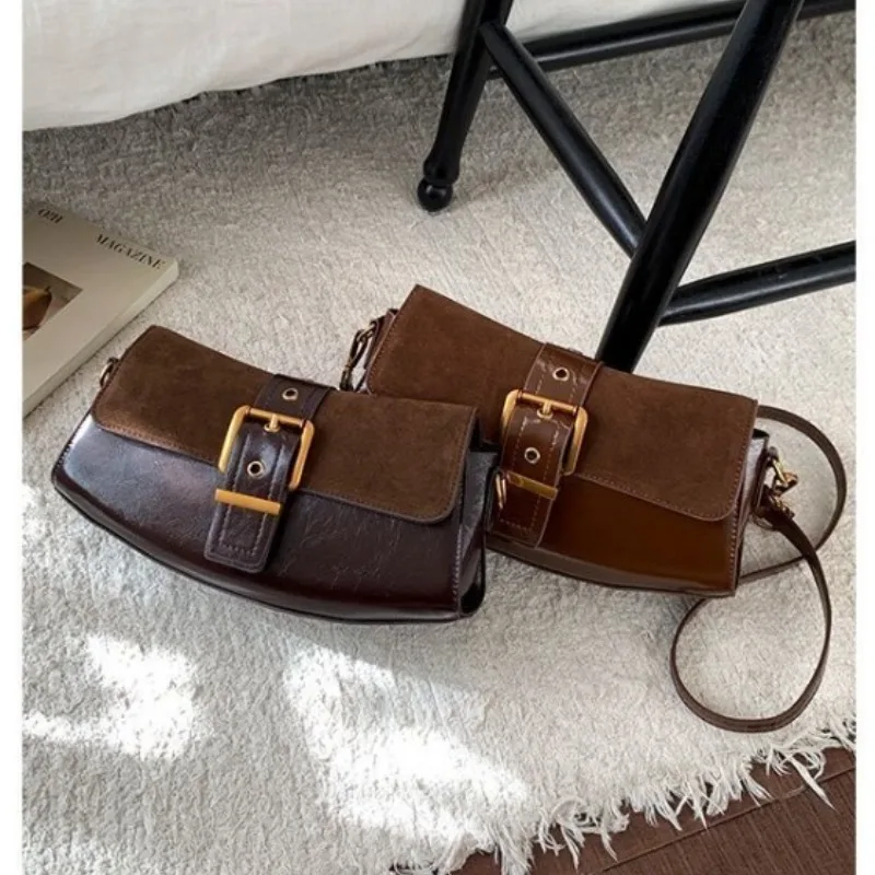 Temperament Advanced Exquisite Retro Work Shoulder Portable Autumn Winter Commuter Women's Fashion Women's Bag Exquisite Simple