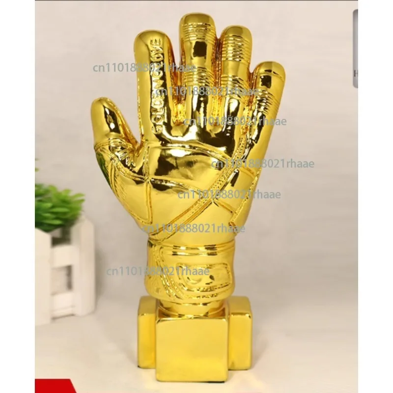 

Футбольный трофей, золотые перчатки на заказ, синтетический трофей из смолы, отличный трофей вратаря