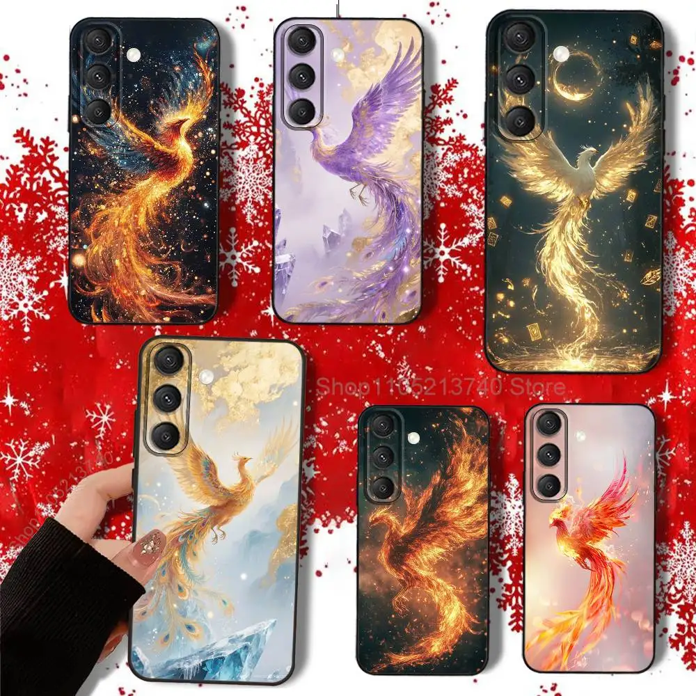 

C-ColorfulS Art P-Phoenix Phone Case For Samsung S22,S24,S20,S25,S23,S30,S21,Ultra,Plus,Fe,Lite 4G,5G Black Soft Cover