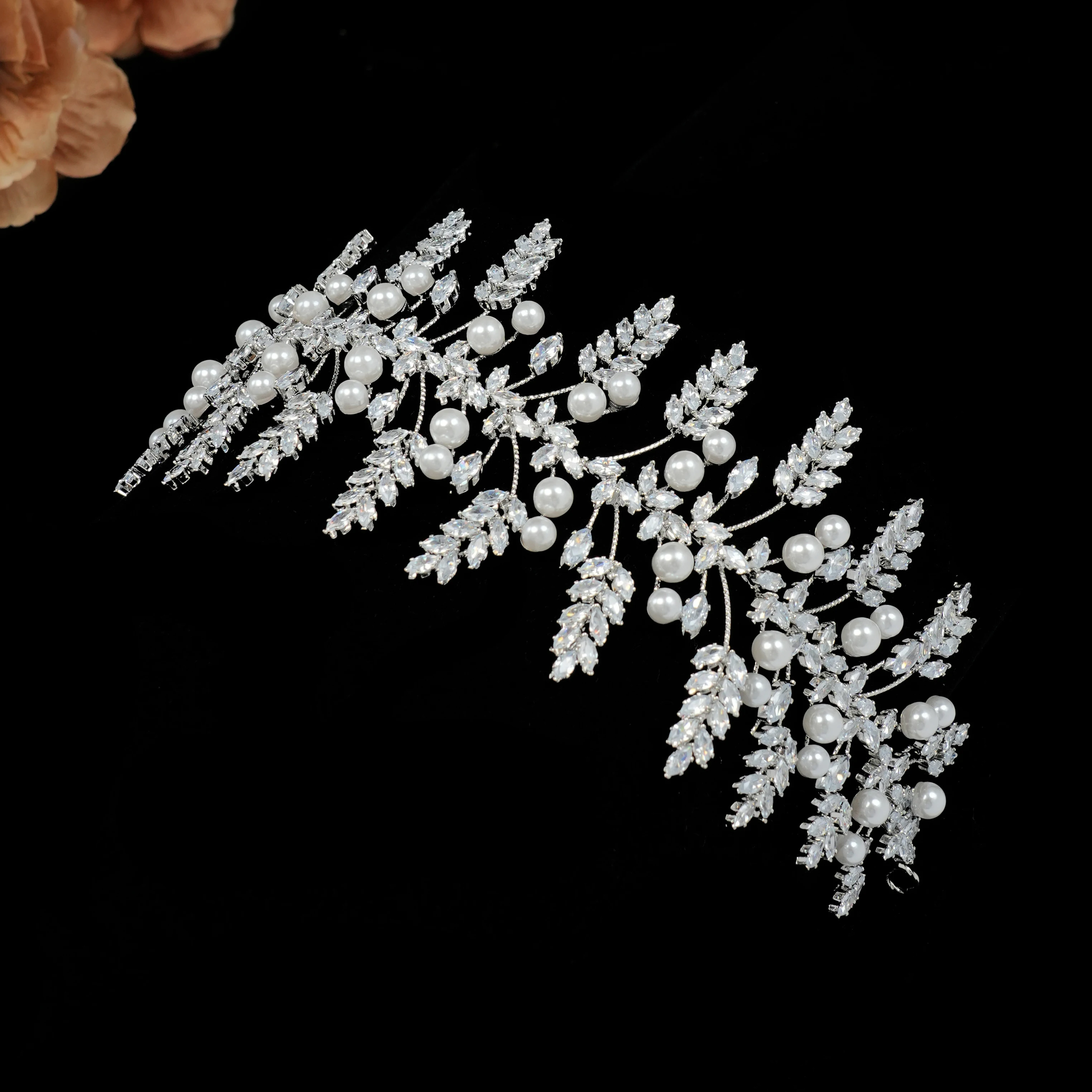 

Роскошная свадебная повязка на голову для свадьбы, украшения для волос, аксессуары, цирконий, жемчуг, тиара для невесты, повязка для волос, женские свадебные головные уборы для выпускного вечера