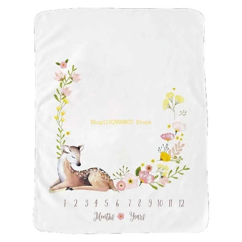 بطانية طفل حديث الولادة، سجل نمو قياسي، بطانية معلم شهري J0MF