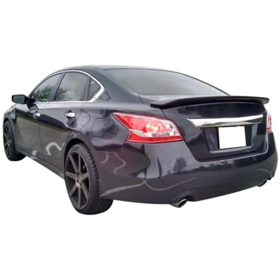 Trunk Spoiler Compatible with 2013-2015 Nissan Altima 4Dr Sedan Rear Trunk Spoiler Wing Lip Body Kit W/Brake Light ABS Plastic