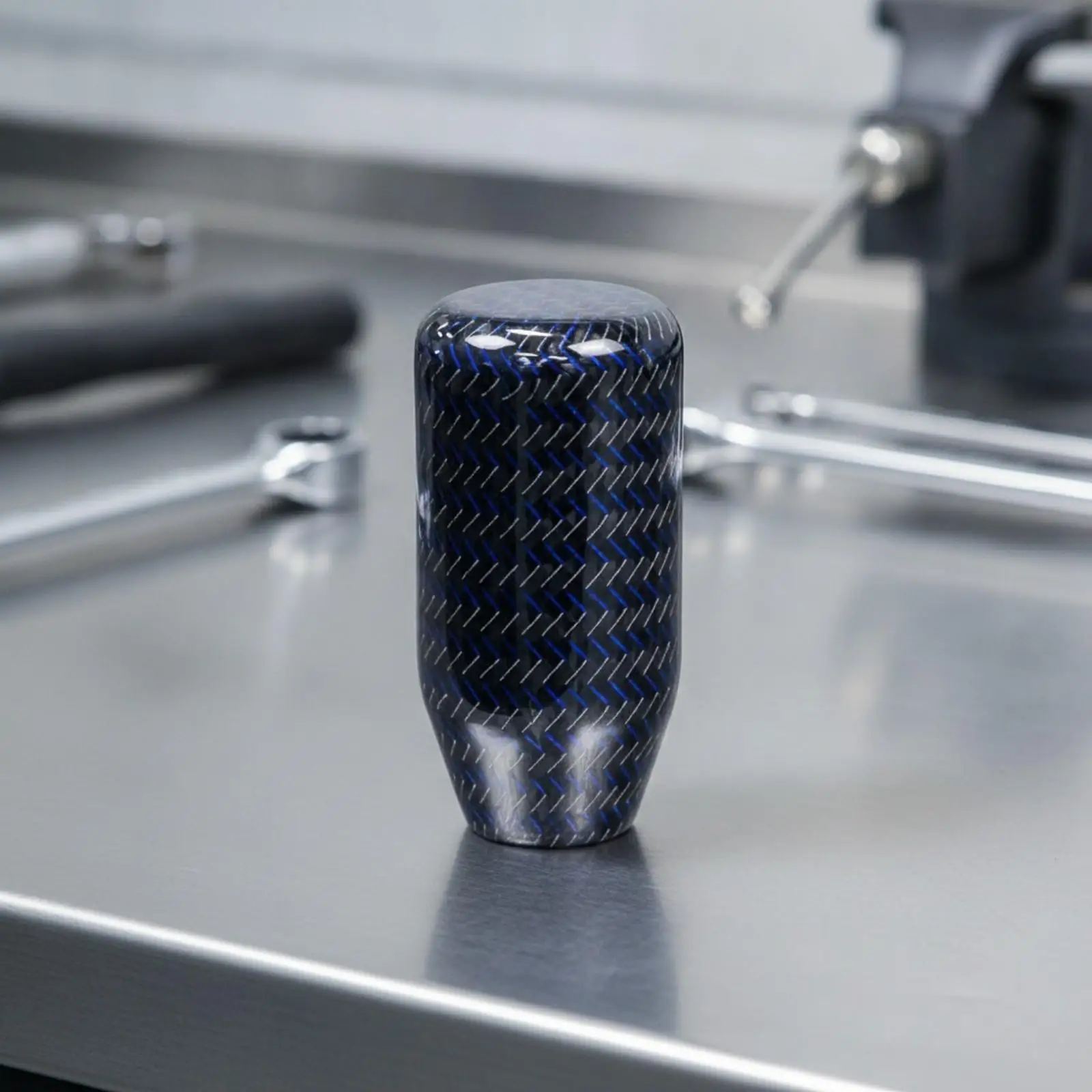 Carbon-Fiber Shifter Knob with Woven Texture Sporty Carbon-Fibergearshift Gear-Change Knob Lightweight for High-Performance