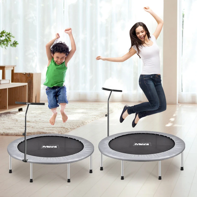 2024 hot sale 40inch/45inch/50inch Fitness Trampoline Indoor and Outdoor Adjustable Handle Round Trampoline for children