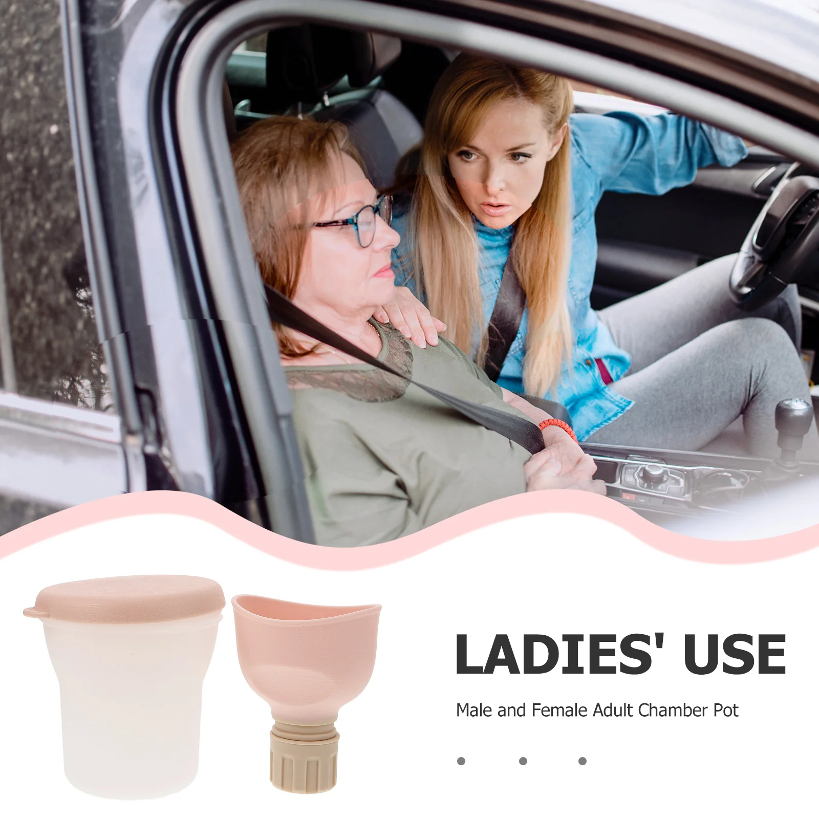 1 مجموعة المحمولة مبولة الطوارئ للجنسين مانعة للتسرب السفر سيارة استخدام الاطفال الكبار كبار السن سعة كبيرة قابلة لإعادة الاستخدام وعاء التبول