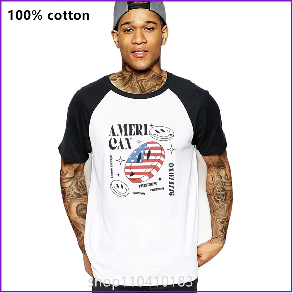 American Freedom Land Of The Free T Shirts For Men'S Women Tshirt T-Shirt Oversized Manufacturers Custom Sports Short Clothes St