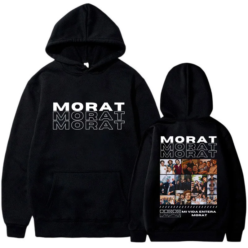 

Singer Morat Band Double Sided Print Hoodies Men Women's Mi Vida Entera New in Sweatshirts Winter Fleece Oversized Pullover Male