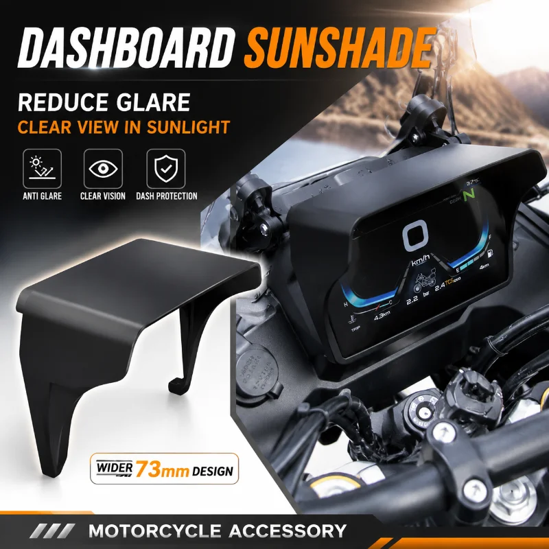Motorcycle Dashboard Sunshade Visor Anti Glare Screen Cover Extended Hood For DS625X DS525X SR250GT Adventure Bike