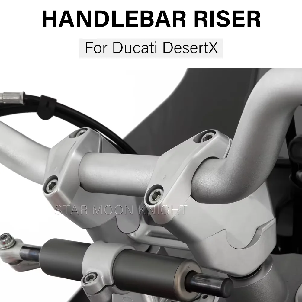Für Ducati DesertX 2022-2025 Desert X Discovery Motorrad-Lenkererhöhungsklemme Drag-Verhöhung Lenker-Verlängerungsadapter