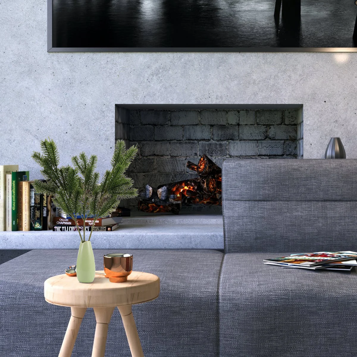 

3Pcs Christmas Artificial Pine Needles Simulation Plastic Pine Branch Decoration Xmas Tree Wreath Home Decor