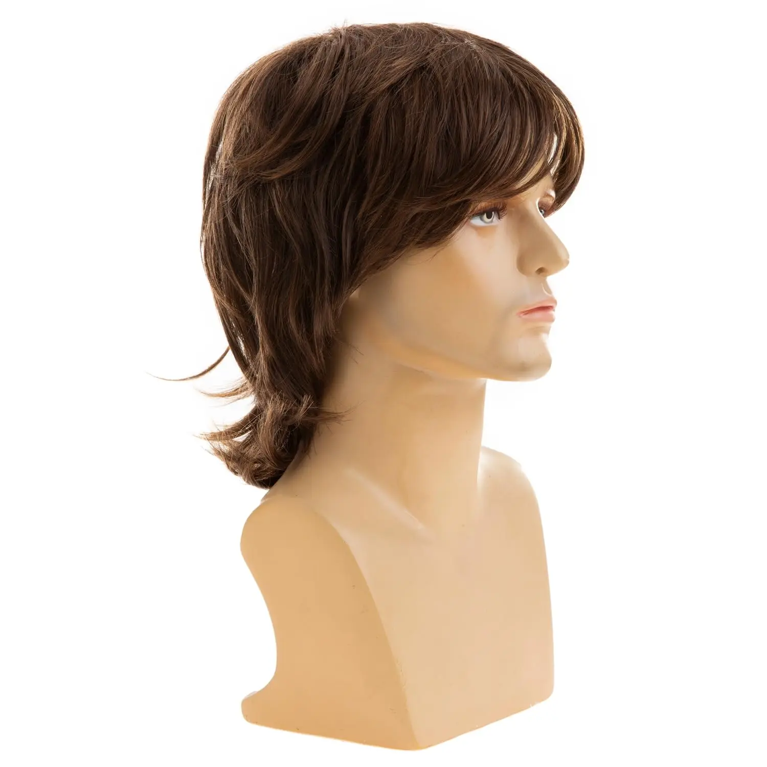 Men's Brown Synthetic Wig, Realistic Men's Wig, Young and Handsome Role-Playing Costumes, Wigs for Cosplay, Parties - view 3