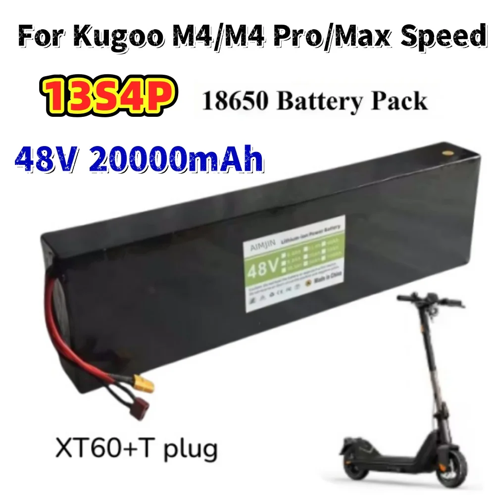 48V 20000mAh 13S4P Li-ion Battery for Electric Scooters with BMS Protection System Compatible For Kugoo M4 M4Pro MaxSpeed Serie