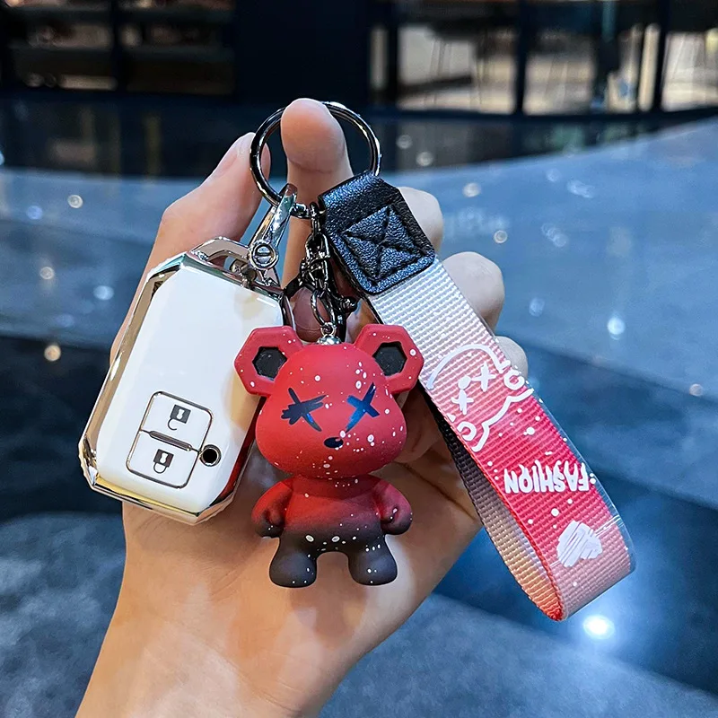 TPU Car Key Case Cover for Suzuki Swift Ignis Jimney XL7 Ertiga 2020 2021 2022 2023 Protector Keychain Auto Accessories