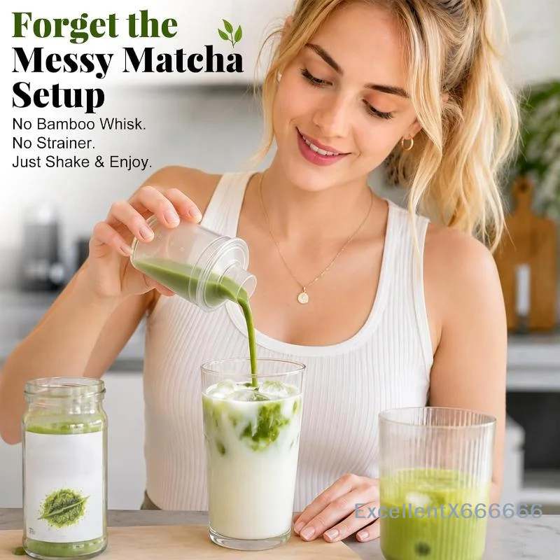 1/3Pcs Easy To Shake 200ml Matcha Brewing Bottle Portable Tea Bottle Mini Matcha Shaker For Daily Use