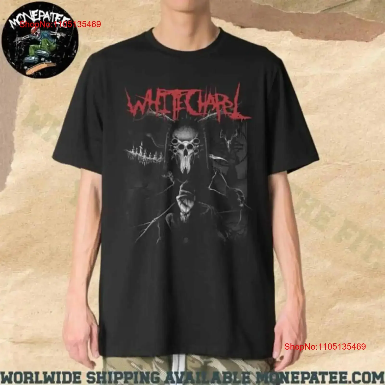 تي شيرت Whitechapel Band Hymns In Dissonance Tour 2025 Cult Leader تي شيرت عتيق مغسول ملابس الشارع الشهير امتدت قليلاً #1