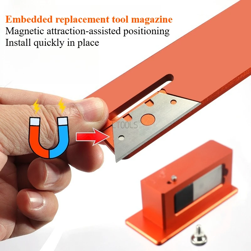 

Aluminum Alloy Film Tearing Knife Plastic Film Cutting Knife Woodworking Cutter Professional Film Tearing and Cutting Hand Tools