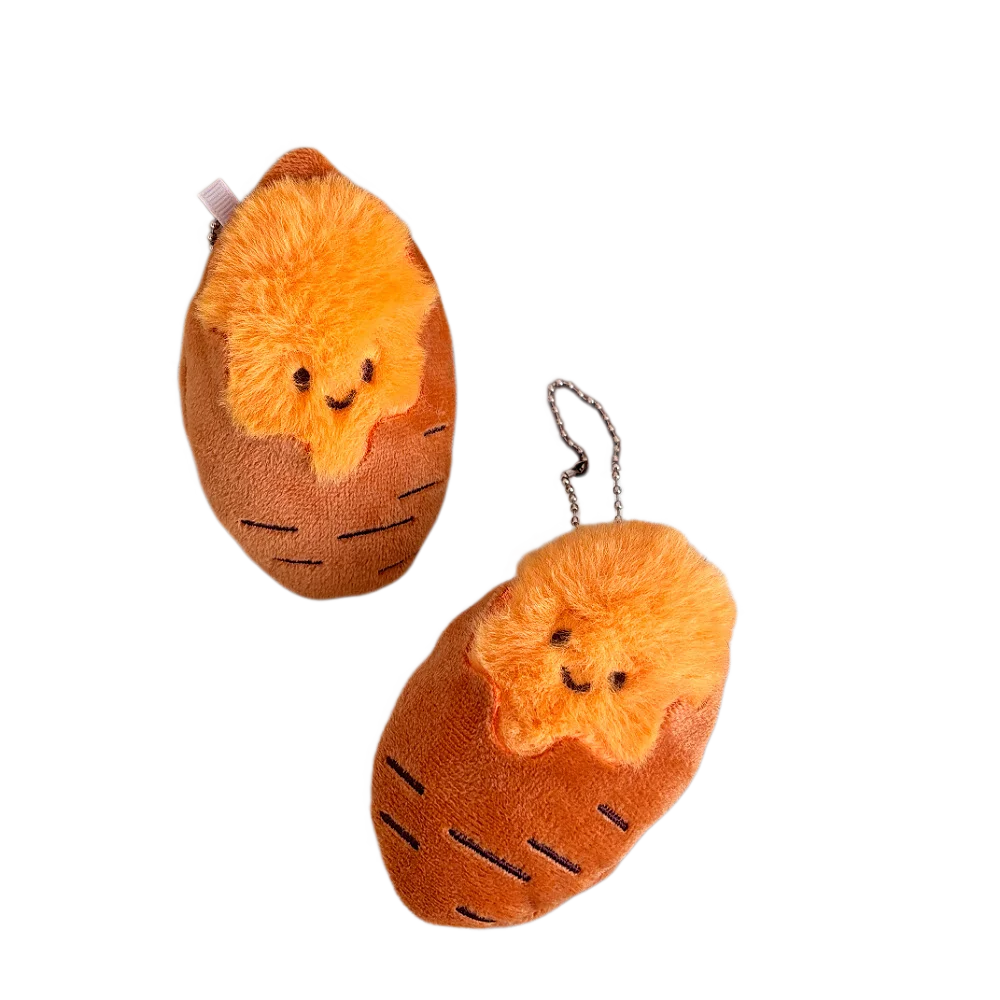 3PCS Adults Puppy Keychain with Bowknot Soft Polyester Backpack Charm Whimsical Keyring Accessory for Bags Pendant Holiday Gift