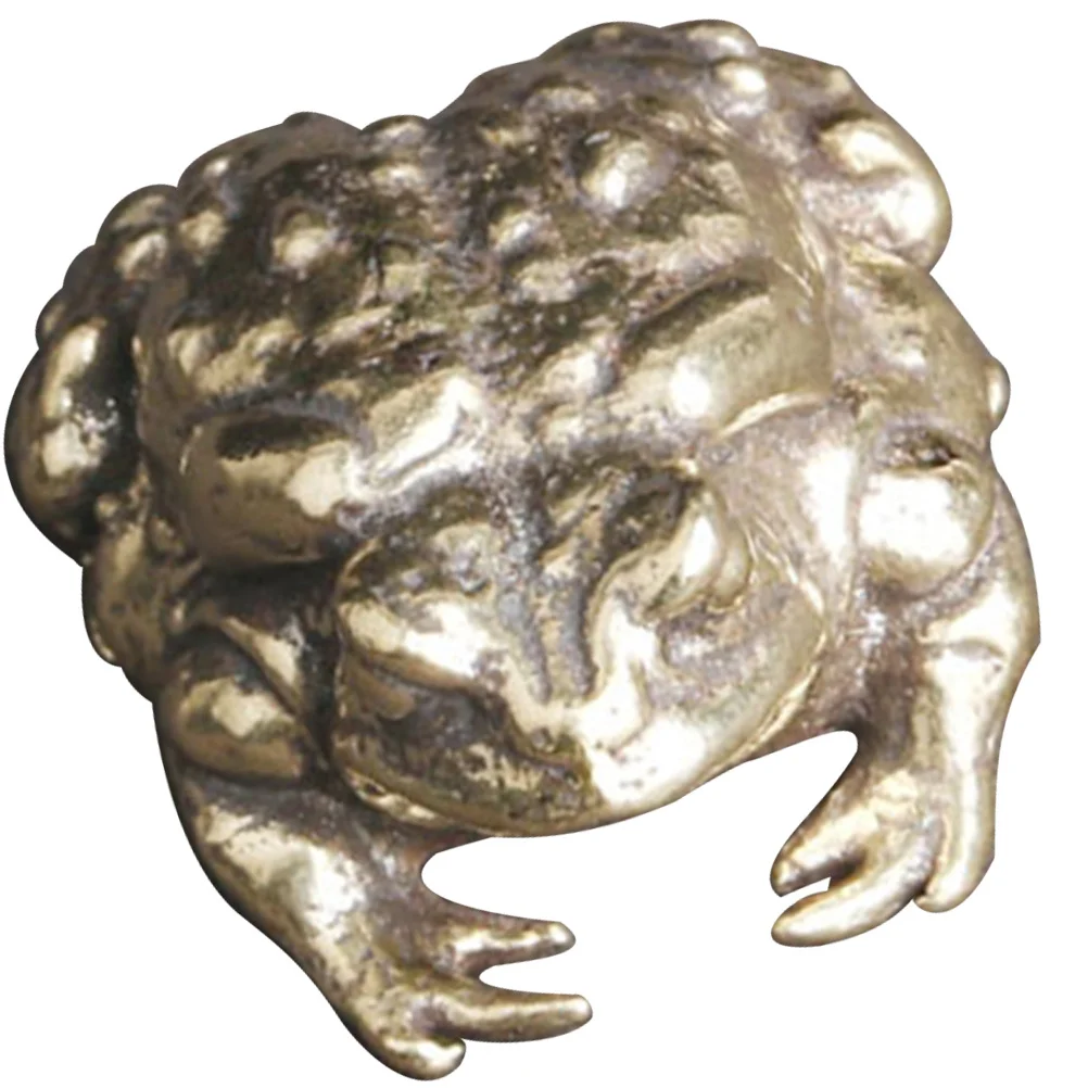 

Ancient Style Brass Toad Decor Symbol for Home Office Desktop Tabletop Decoration Feng Shui Element