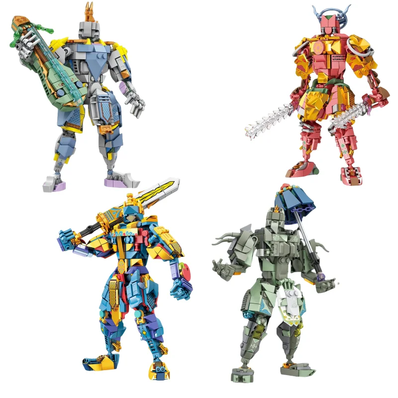 Shanhaijing Four Heavenly Kings Assembly Model Mecha Robot Boy Assembled Educational Toys Boys Holiday Gift Collection Ornaments