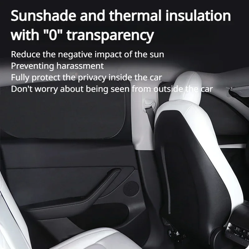 Full Sunshade for Tesla Model 3 Highland 2024 Side Windows Front Windshield Sun Shades Cover Sunproof UV Rays for Hiking Model3+