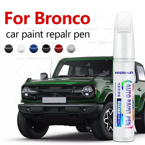 Imagen 1 del producto Pluma de reparación de pintura de coche para Ford Bronco 1966-2025, accesorios de reparación de arañazos, azul LB blanco YZ plata JS rojo EA naranja