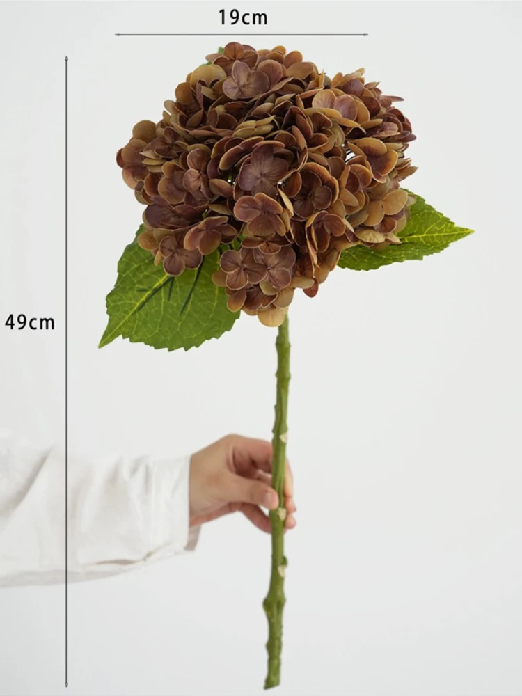 Blauwe kunstmatige hortensia bloemen Real Touch kunstmatige hortensia takken decoratie bruidsboeket bloemstuk