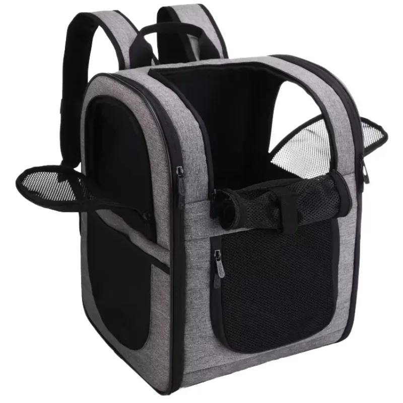 

Wholesale Pet Supplies Stylish Oxford Mesh Pet Backpack Zipper Closure Portable for Cats Dogs Breathable All-Sides Carry Bag