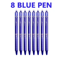 Einziehbare lösch bare Kugelschreiber 0,5mm Set mit Nachfüllungen schwarz blau Gel Tinte eingebaute Radiergummi Bürobedarf Briefpapier