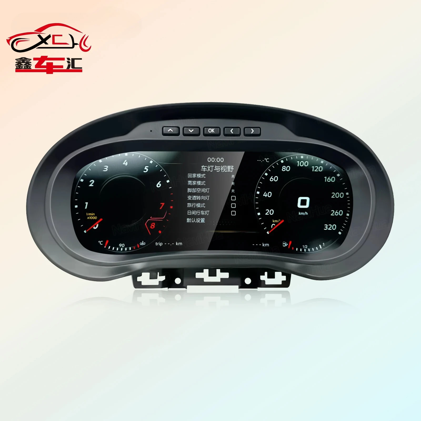 Navihua para VW Polo 2012-2018, Panel de Instrumentos Digital LCD, Carplay Inalámbrico, HDMI, Medidor Automático, Odómetro Virtual