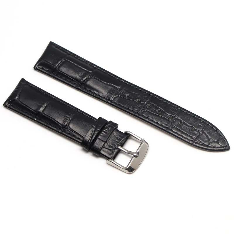 Genuine Leather Watchbands  18mm 20mm 20mm Watch Band Strap Steel Pin buckle High Quality Wrist Belt Bracelet + Butterfly buckle