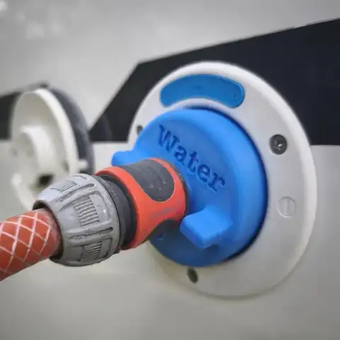 Vattenintag för husbil, vattenpåfyllningsanslutning, inlopp för utbyte, läckagesäker påfyllningslucka för släpvagn, för husbil, husvagn, vätskesystem 8 best sales husbilsvatten - №6