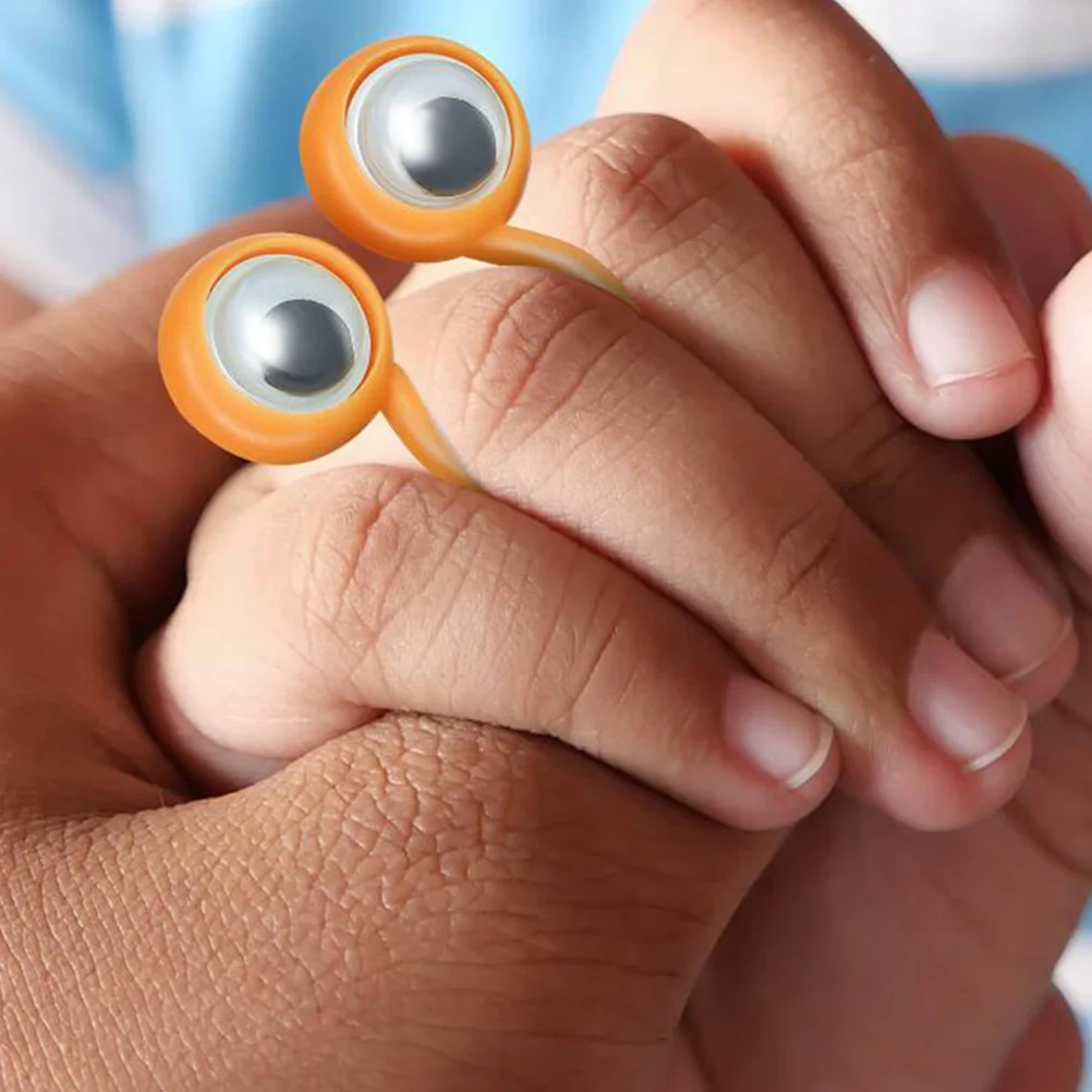 36 Pcs Big Eyes Ring Plastic Ball Finger Puppet Toy Puppets Rings Other Educational Toys Funny Child