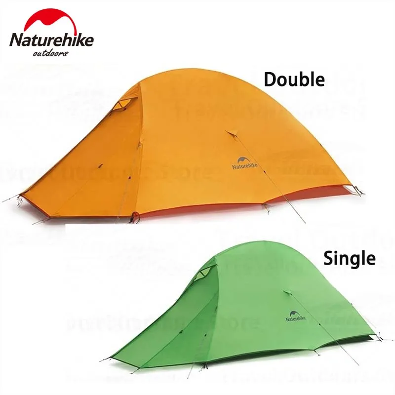 Naturehike Cloud Up Base Tent Camping Tent Ultralight Hiking Tent for 1-2 People Outdoor Travel Backpack 210T TarpTent Free Mat