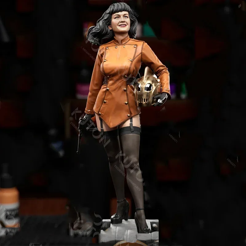 

1/24 75 мм 1/18 100 мм наборы моделей из смолы, фигурка девушки-ракеты, 1/24 7,5 см, фигурка, неокрашенная, окрашенная, RW-1271