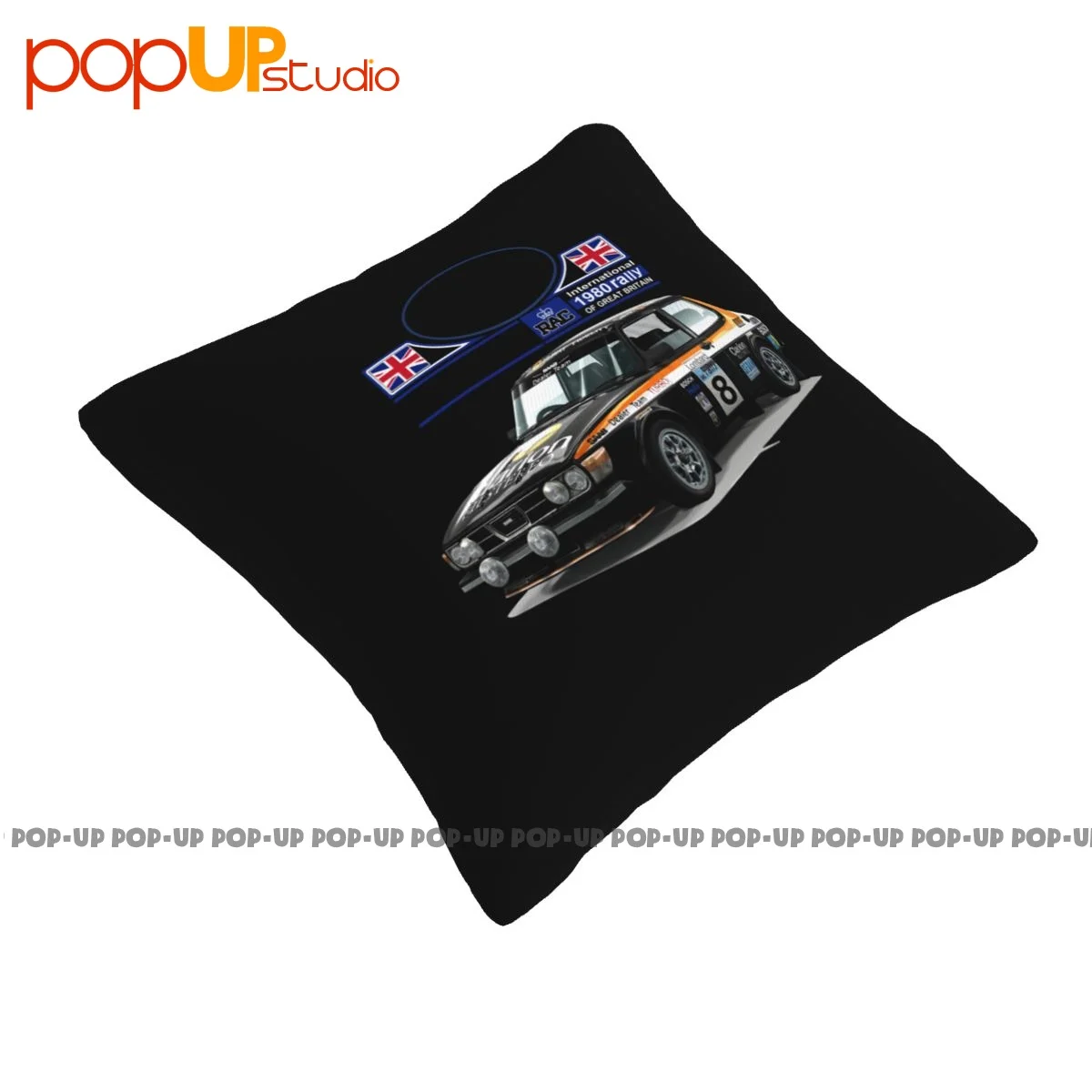 Square Saab 99 Turbo 1980 Rac Rally Wrc Pillowcase Throw Pillow Cover Natural Soft Skin Brief Style