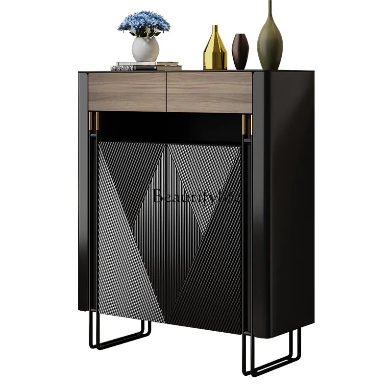 

Light luxury shoe cabinet Italian minimalist with pumping storage entrance cabinet modern simple storage